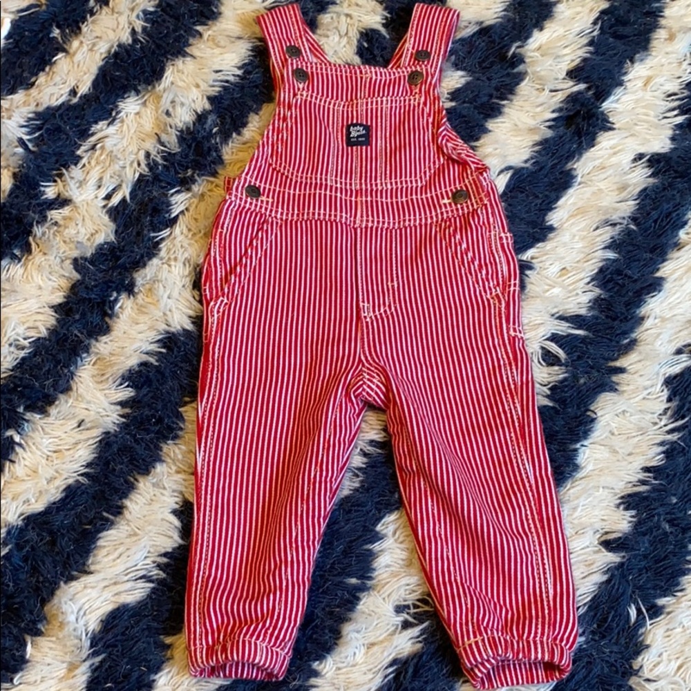Hickory stripe overalls